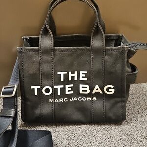 Marc Jacobs Black Canvas The Tote Crossbody